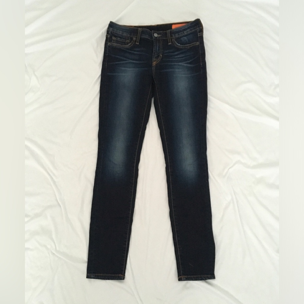 The Jean Shop Dark blue skinny jeans with a faded wash